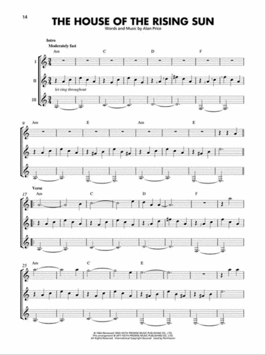 Easy Pop Songs Guitar Ensemble scores gallery preview page 3