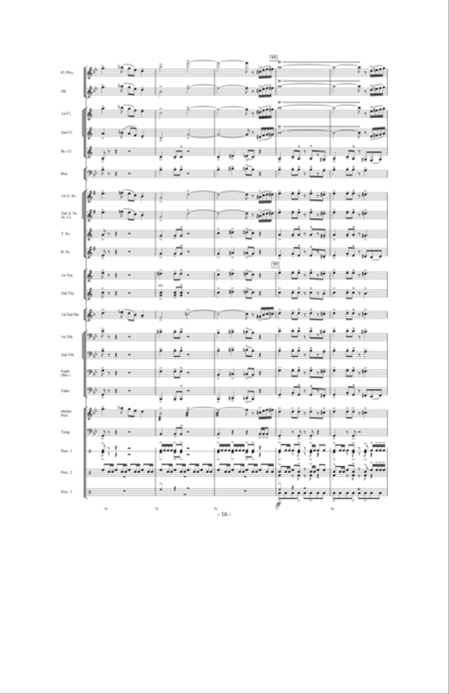Night Ride Through Metropolis Concert Band scores gallery preview page 15