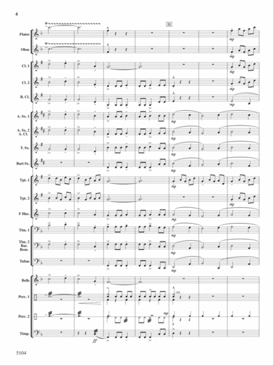 A Christmas Fantasy in 3/4 Time Concert Band scores gallery preview page 3