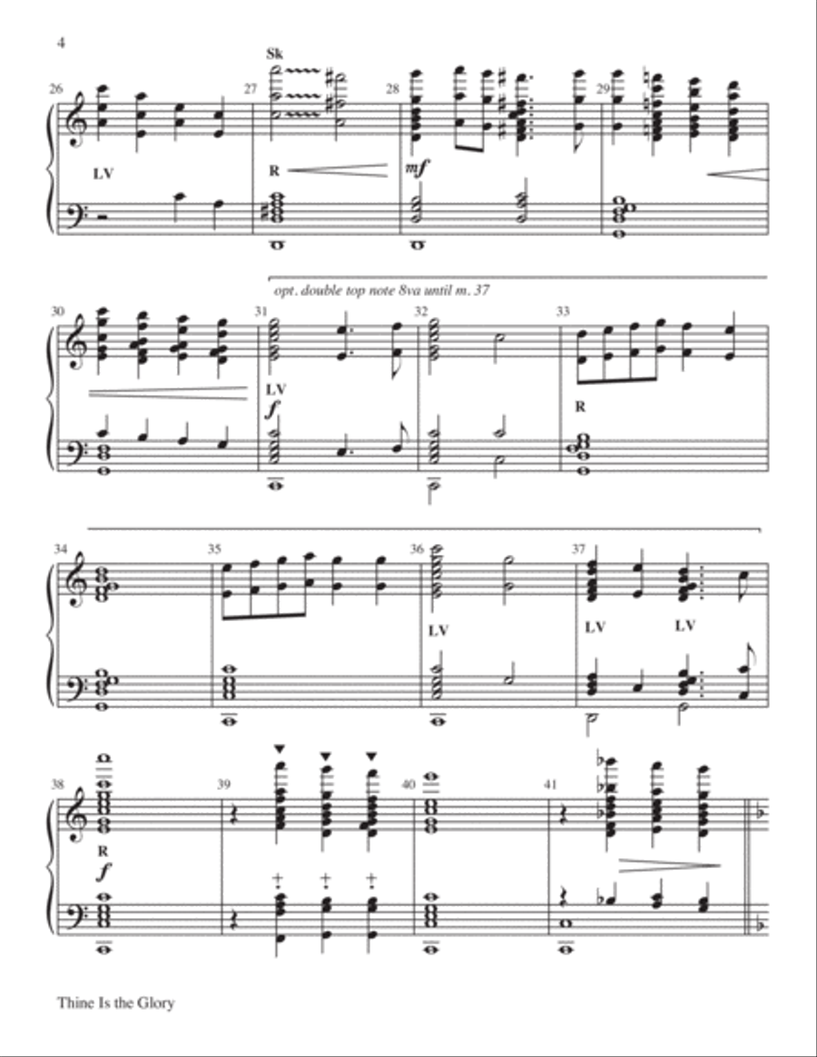 Thine Is the Glory Handbell Choir scores gallery preview page 5
