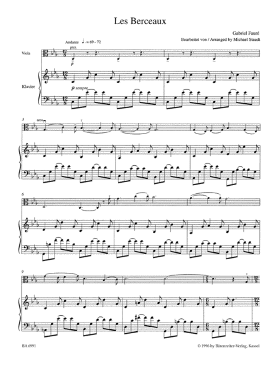 4 Melodies for Viola and Piano