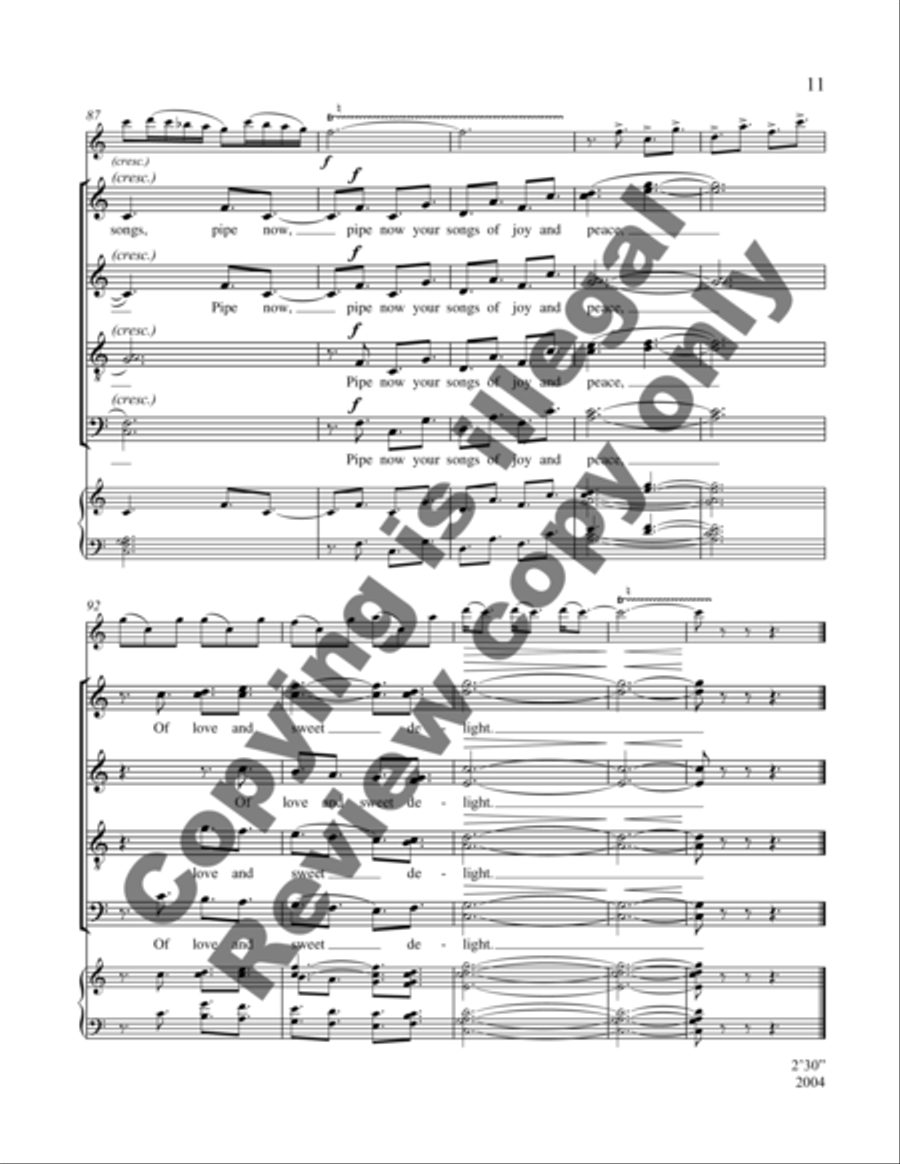 The Piping Carol 4-Part scores gallery preview page 12