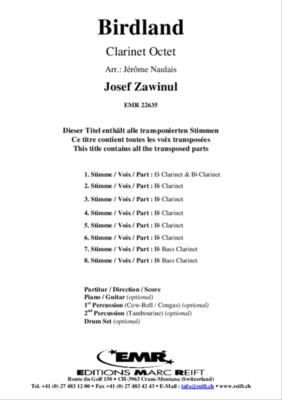 Birdland Birdland Clarinet scores gallery preview page 2