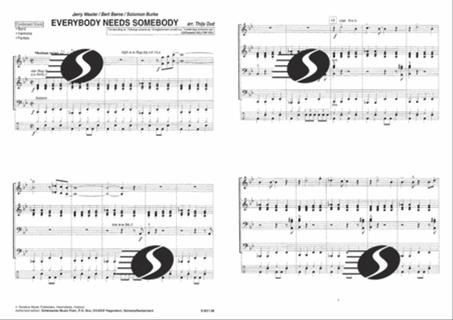 Everybody Needs Somebody Everybody Needs Somebody Concert Band scores gallery preview page 2