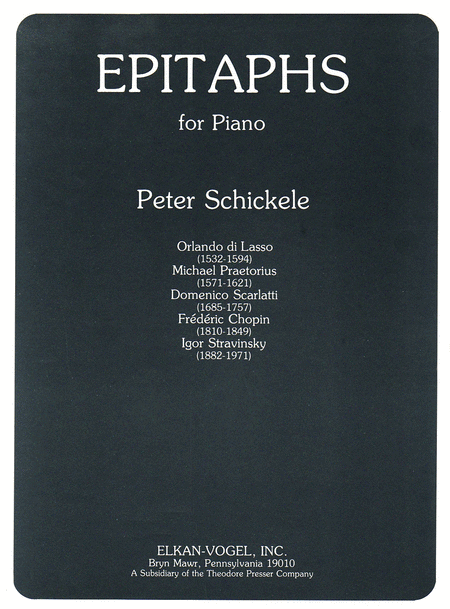 Peter Schickele : Epitaphs