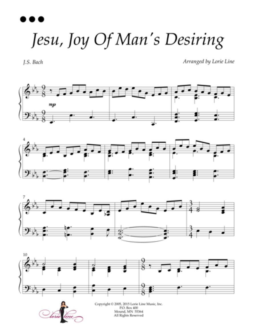 Jesu, Joy Of Man's Desiring Piano Solo scores gallery preview page 1