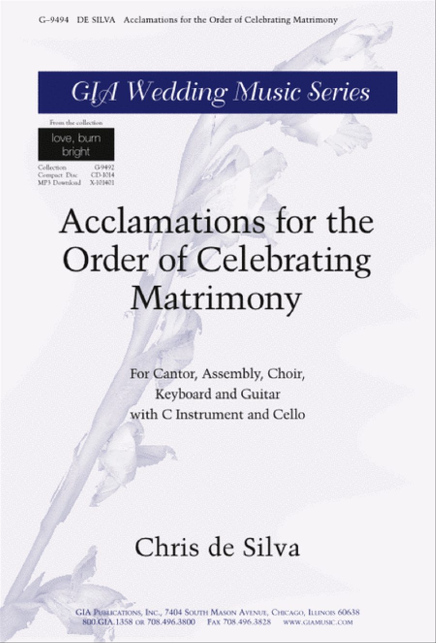 Acclamations for the Order of Celebrating Matrimony 2-Part scores gallery preview page 1