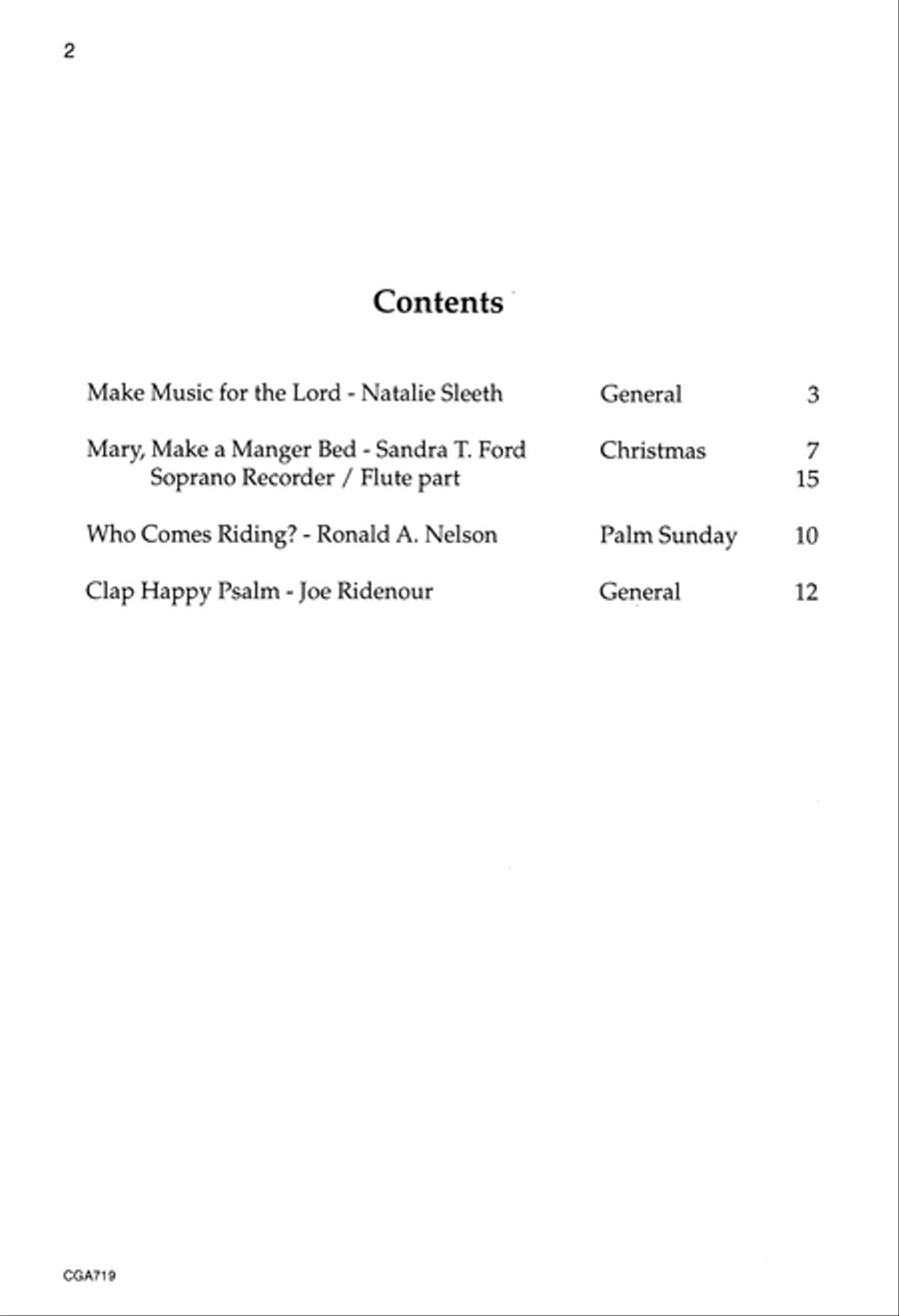 Glad Songs We Bring Unison Choir scores gallery preview page 2