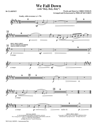 We Fall Down (with Holy, Holy, Holy) (arr. Phillip Keveren) - Bb Clarinet
