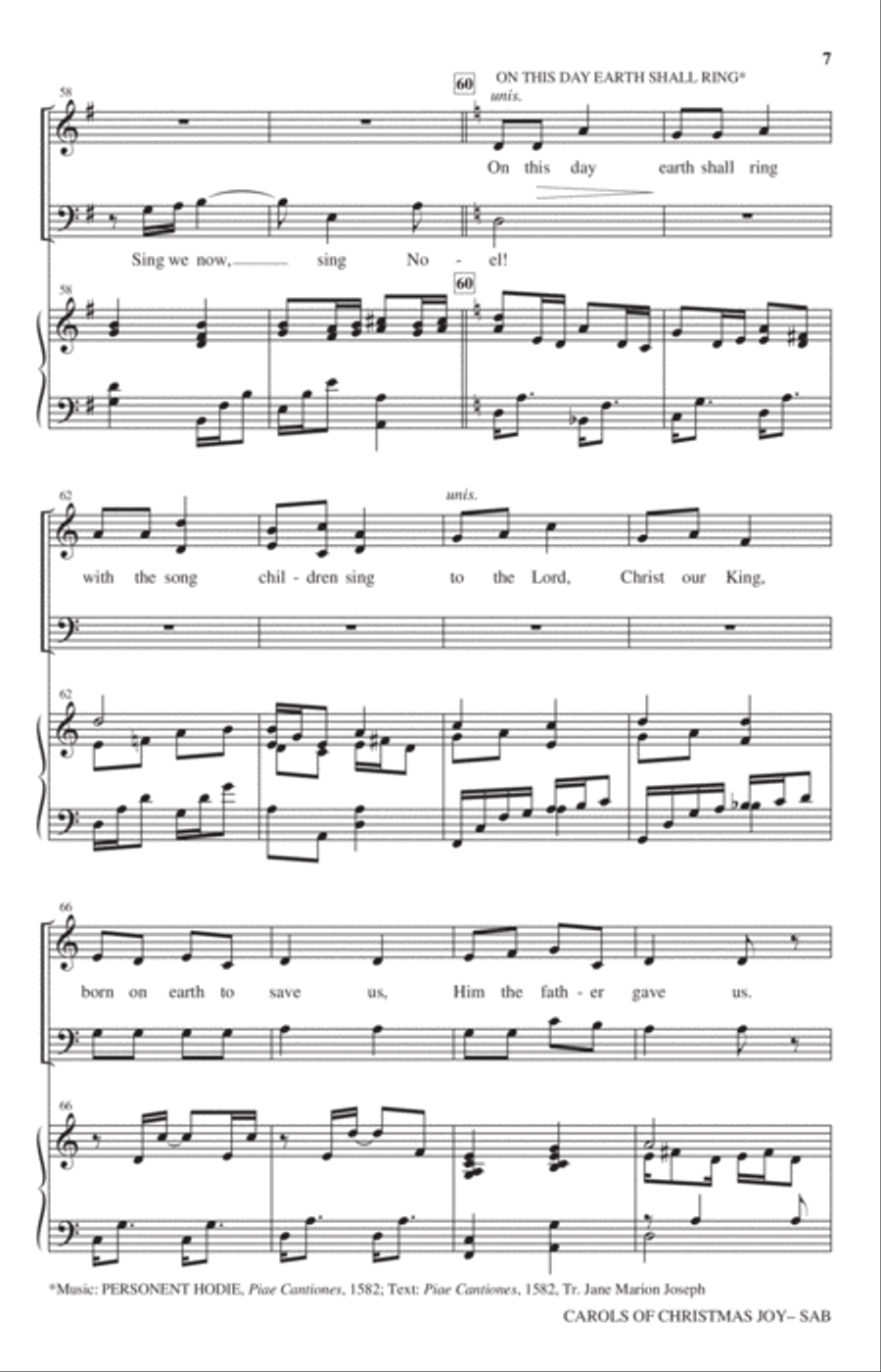 Carols Of Christmas Joy Carols Of Christmas Joy 3-Part scores gallery preview page 6