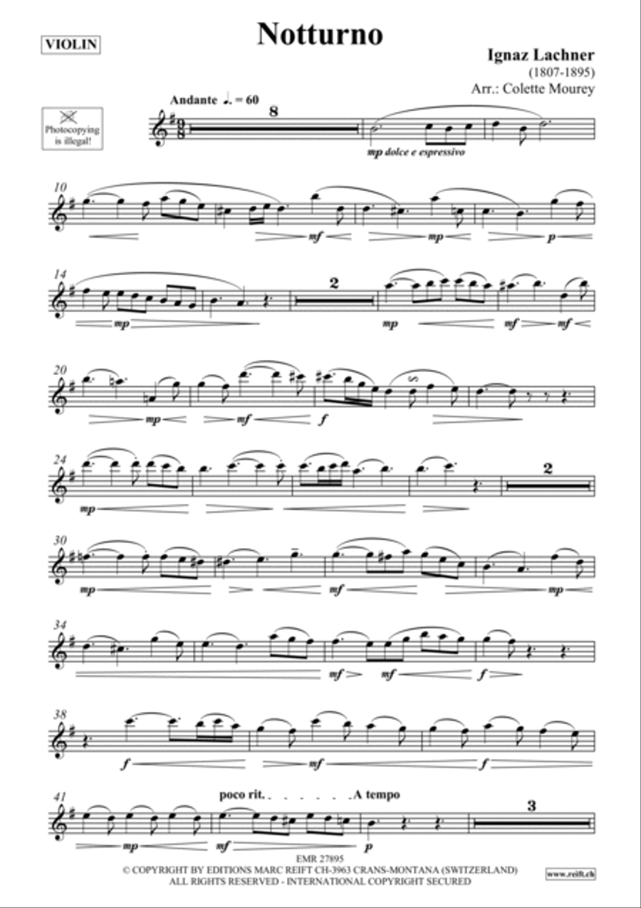 Notturno Violin scores gallery preview page 2