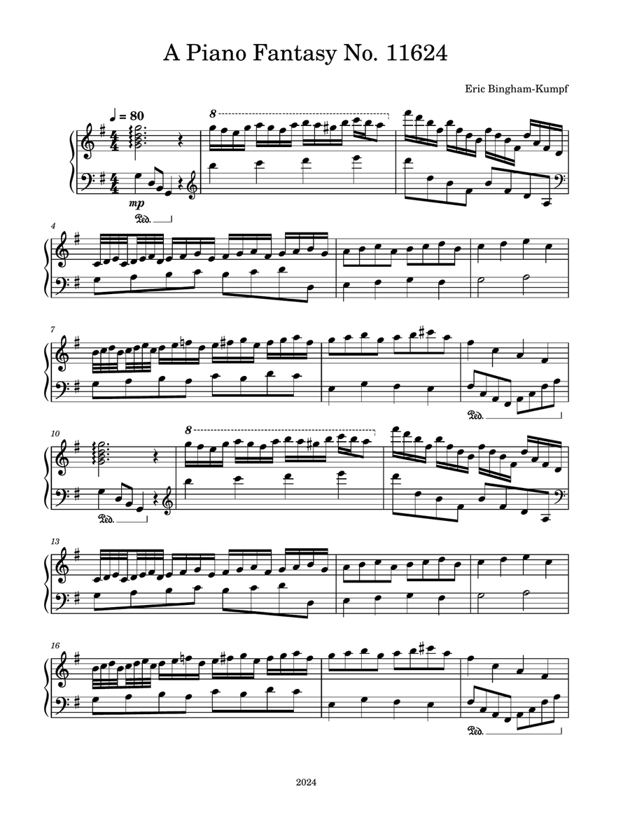 A Piano Fantasy No. 11624 Piano Solo scores gallery preview page 1