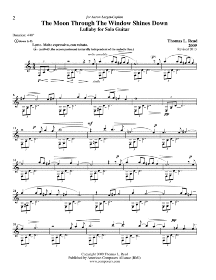 [Read] The Moon Through the Window Shines Down Guitar Solo scores gallery preview page 2