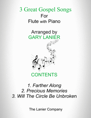 3 GREAT GOSPEL SONGS (for Flute with Piano - Instrument Part included)
