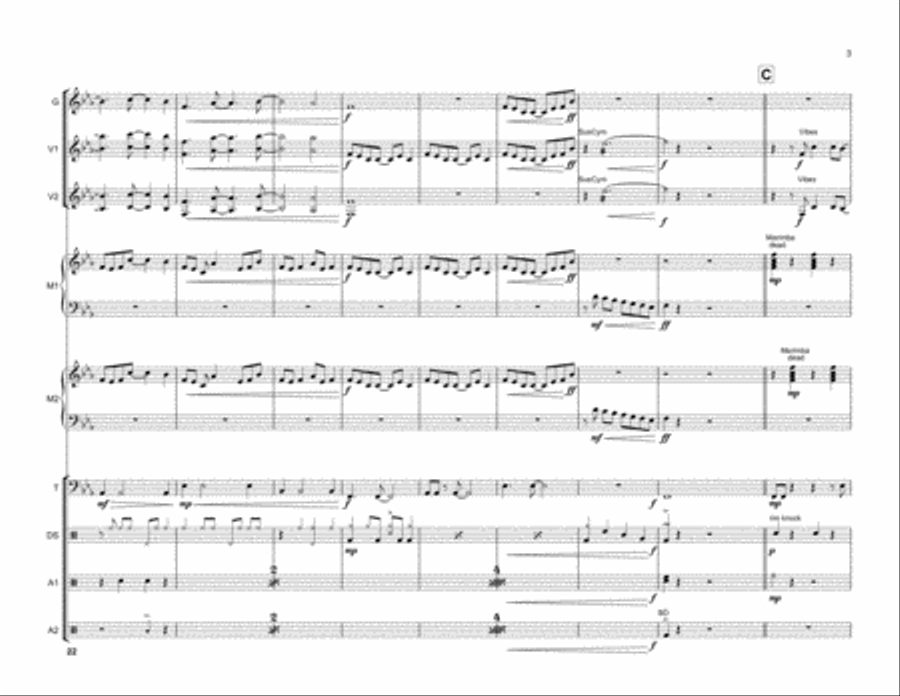 Radioactive Percussion Ensemble scores gallery preview page 3