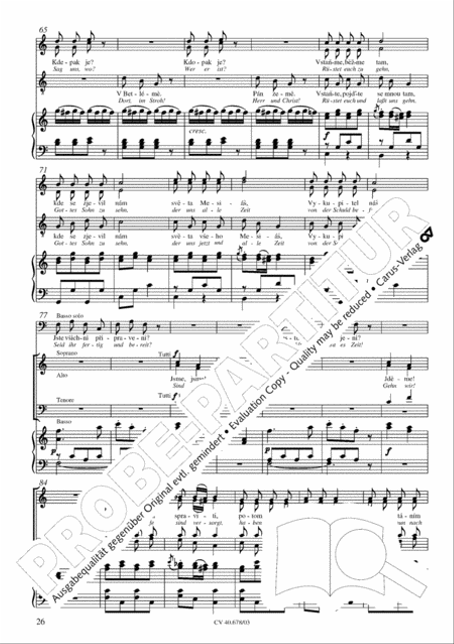 Missa pastoralis bohemica 4-Part scores gallery preview page 27
