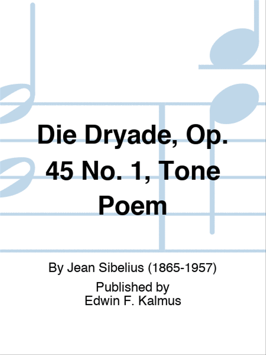Die Dryade, Op. 45 No. 1, Tone Poem Set of Parts scores gallery preview page 1