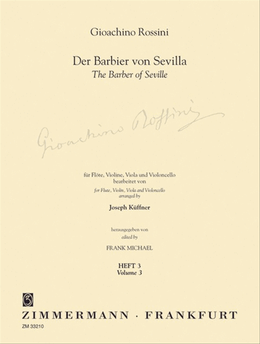The Barber of Seville Heft 3 by Gioachino Rossini Flute - Sheet Music