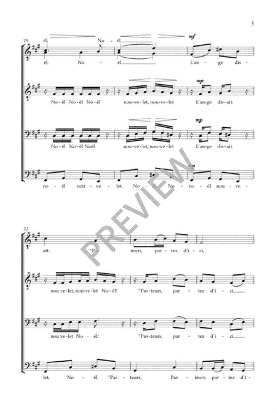 Noel nouvelet (TTBB) Noel nouvelet (TTBB) TTBB scores gallery preview page 6