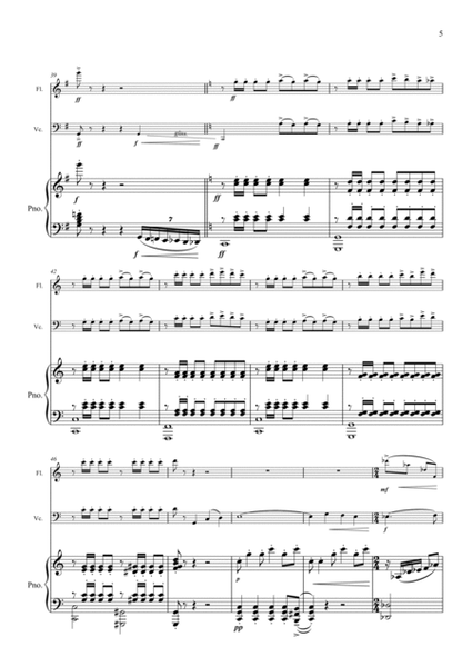 Sparrowhawk Tango. (Flute, Cello and Piano Arrangement)