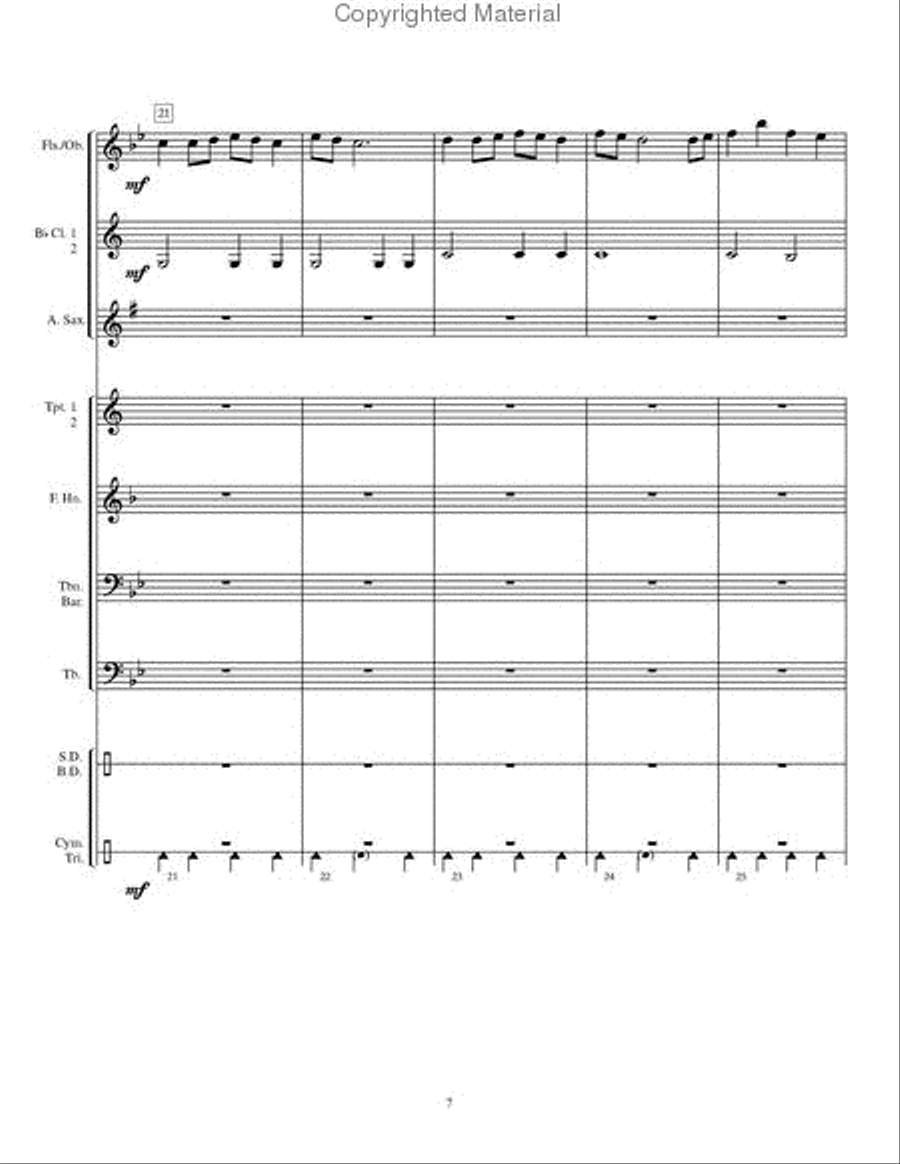 Orion Overture Concert Band scores gallery preview page 8