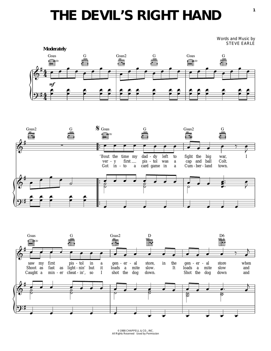 The Devil's Right Hand The Devil's Right Hand Acoustic Guitar scores gallery preview page 1