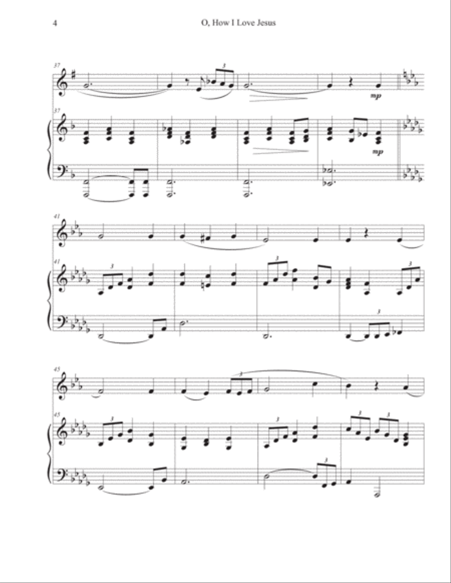 O, How I Love Jesus (Trumpet-Piano) Trumpet Solo scores gallery preview page 4