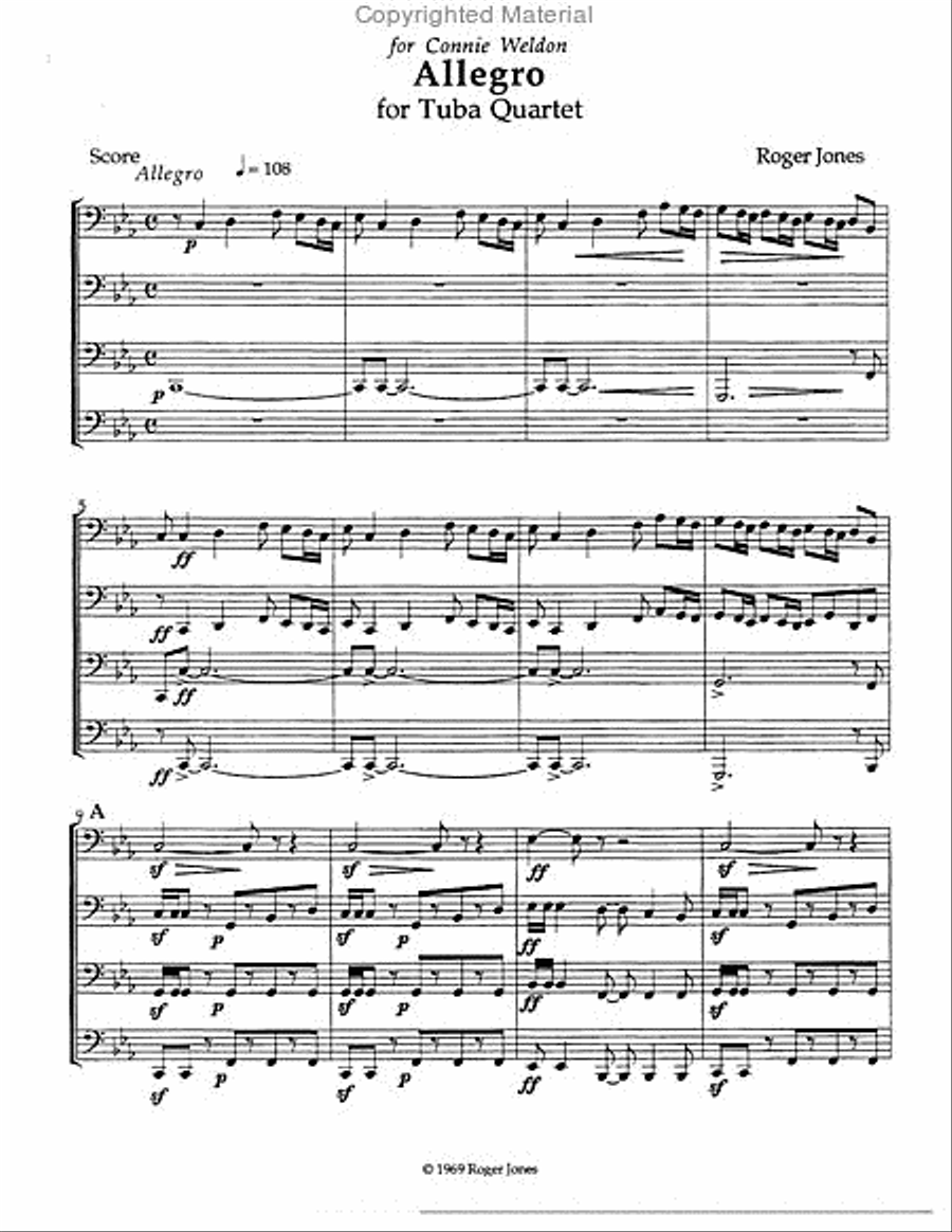 Allegro Tuba Quartet scores gallery preview page 2