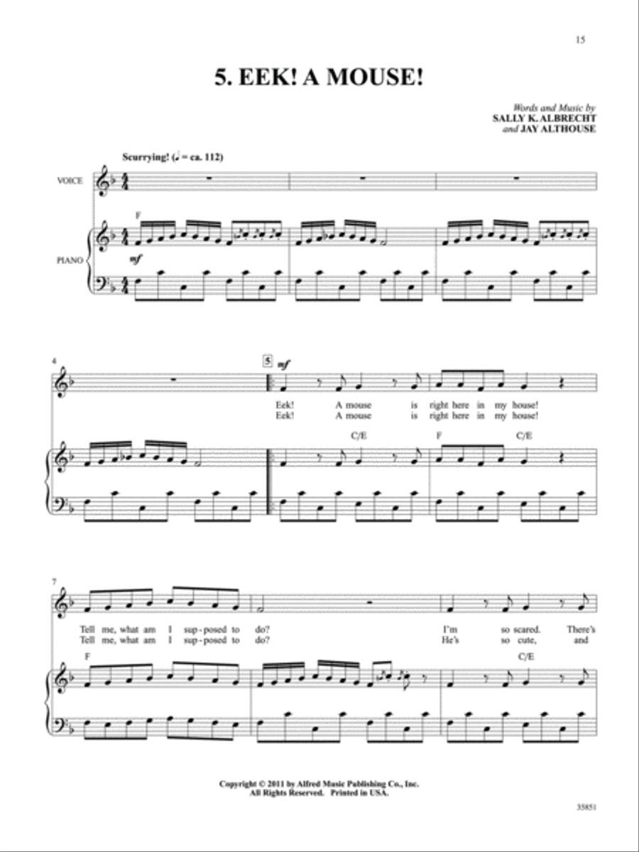 Creepy Creatures Creepy Creatures Unison Choir scores gallery preview page 7