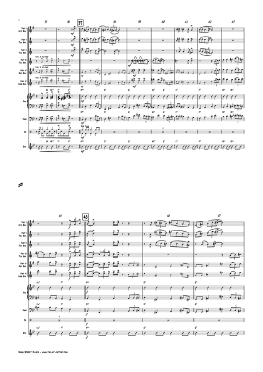 Basin Street Blues Saxophone Quartet scores gallery preview page 4