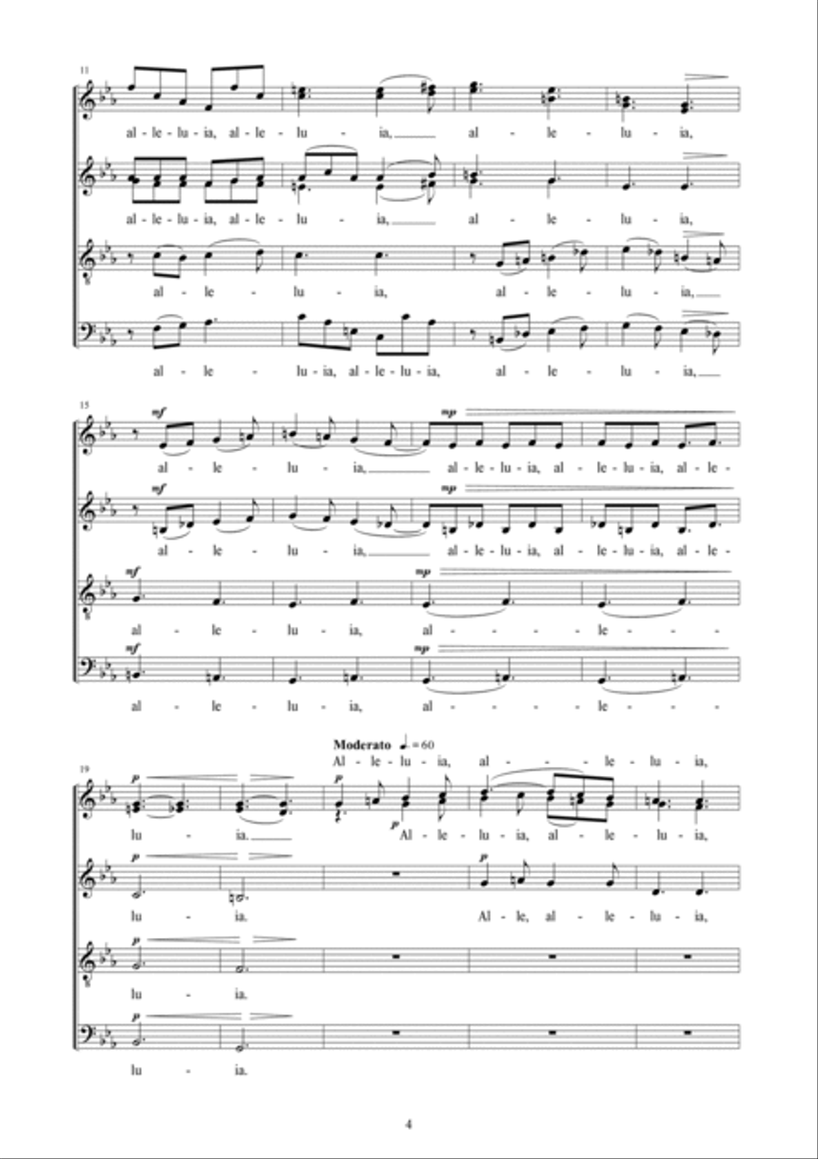 Six Latin motets 4-Part scores gallery preview page 4