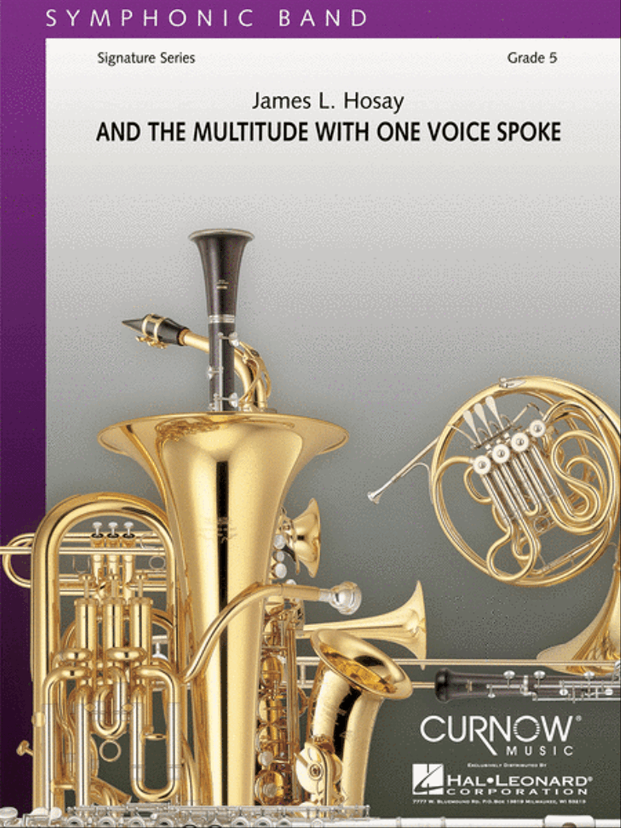 And the Multitude with One Voice Spoke Concert Band scores gallery preview page 1