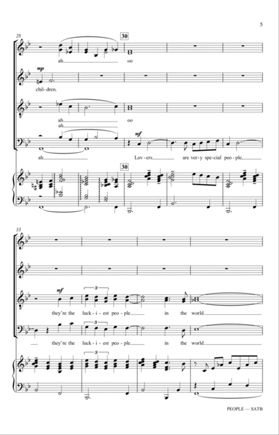 People (from Funny Girl) (arr. Mac Huff) 4-Part scores gallery preview page 5