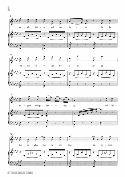 Bellini-O crudel che il mio pianto in A flat Major,for voice and piano image number null