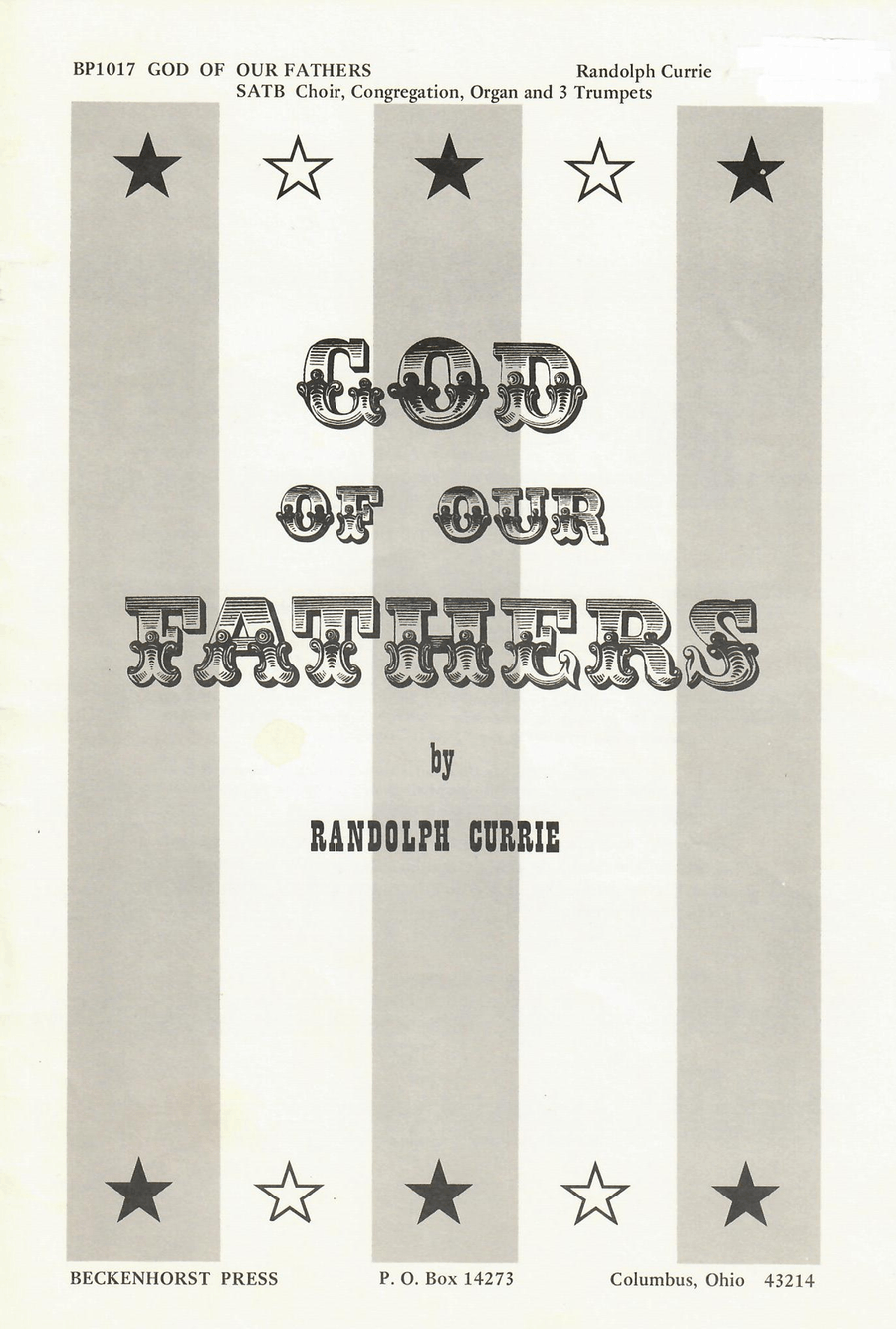 God of Our Fathers - Currie 4-Part scores gallery preview page 1