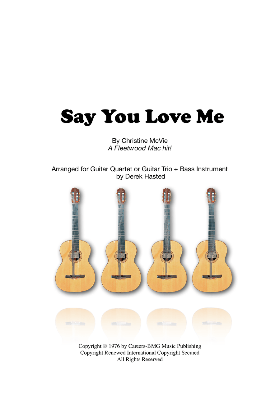 Say You Love Me Guitar Ensemble scores gallery preview page 1