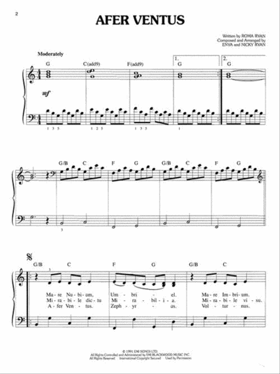 The Best of Enya Piano, Vocal scores gallery preview page 5
