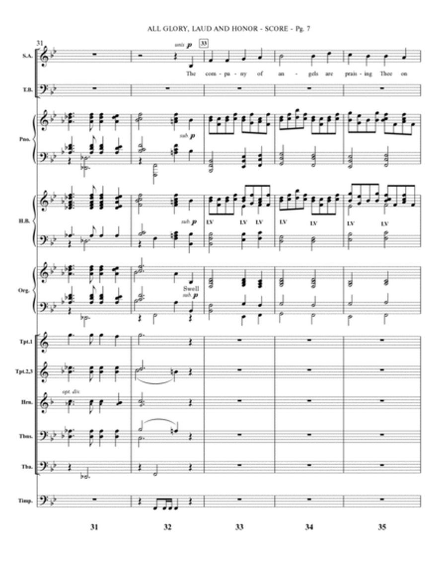All Glory, Laud and Honor - Conductor Score (Full Score)