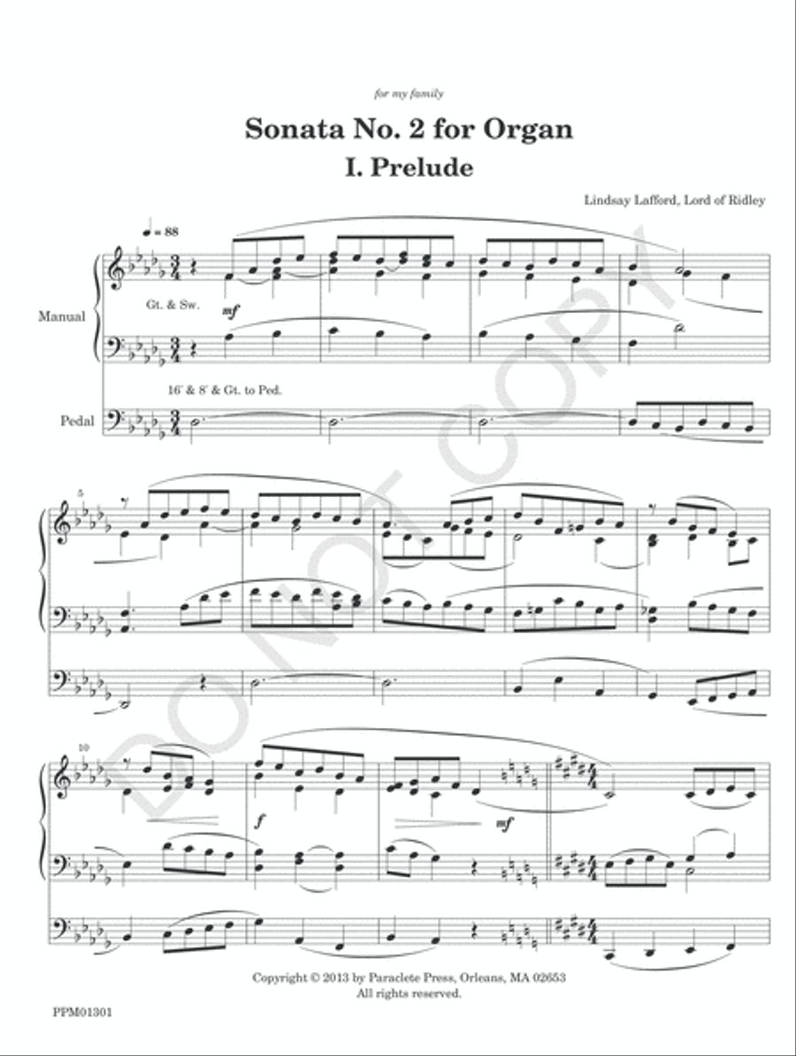 Sonata No. 2 for Organ Organ Solo scores gallery preview page 4
