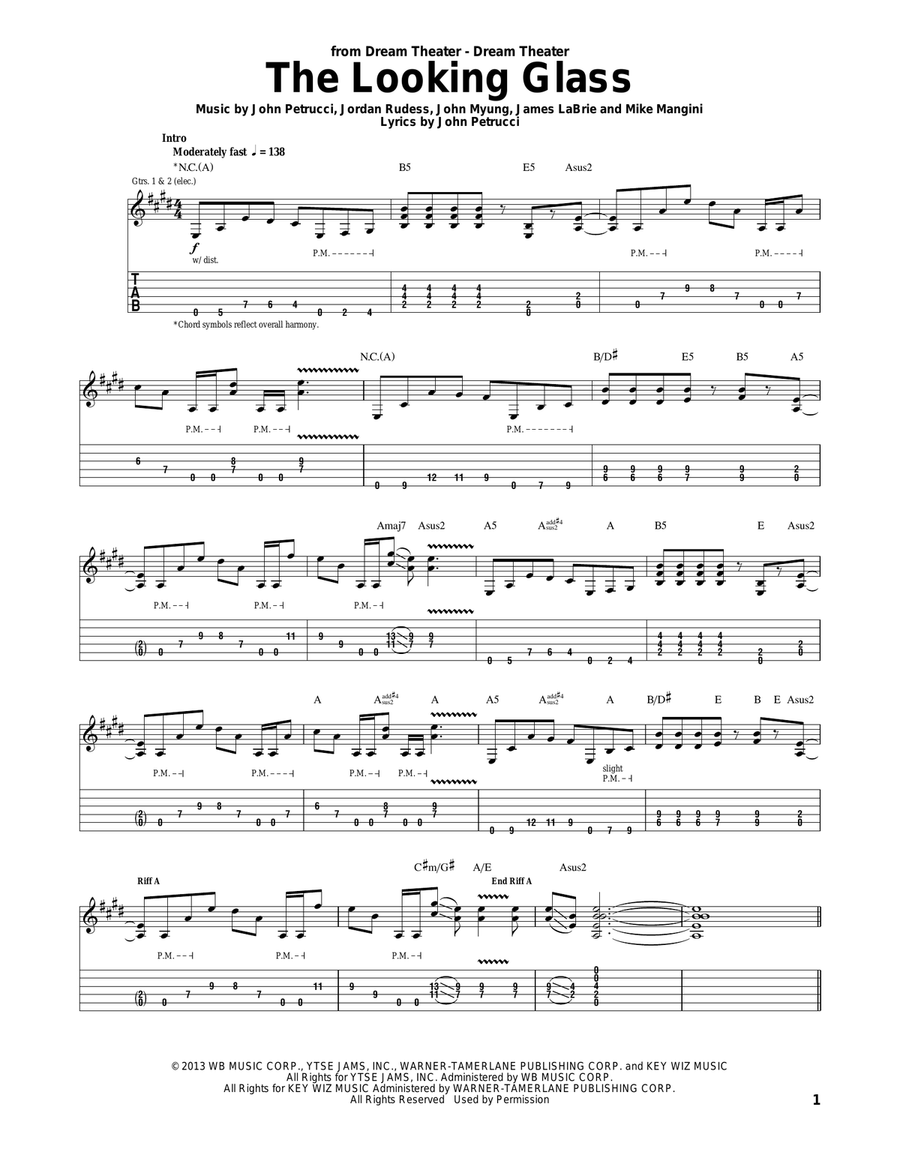 The Looking Glass Acoustic Guitar scores gallery preview page 1
