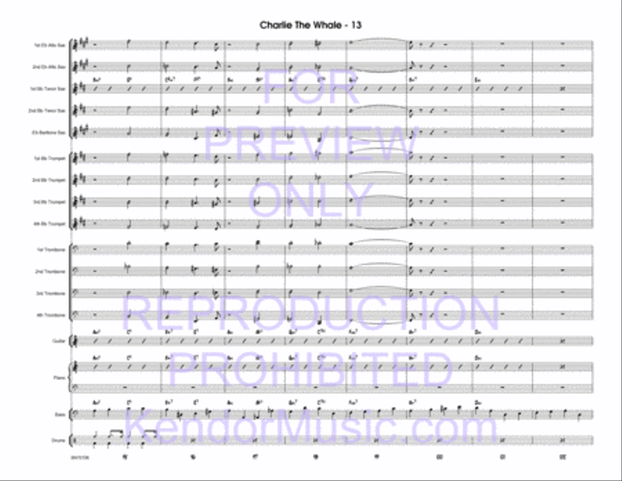 Charlie The Whale (Full Score) Jazz Ensemble scores gallery preview page 14