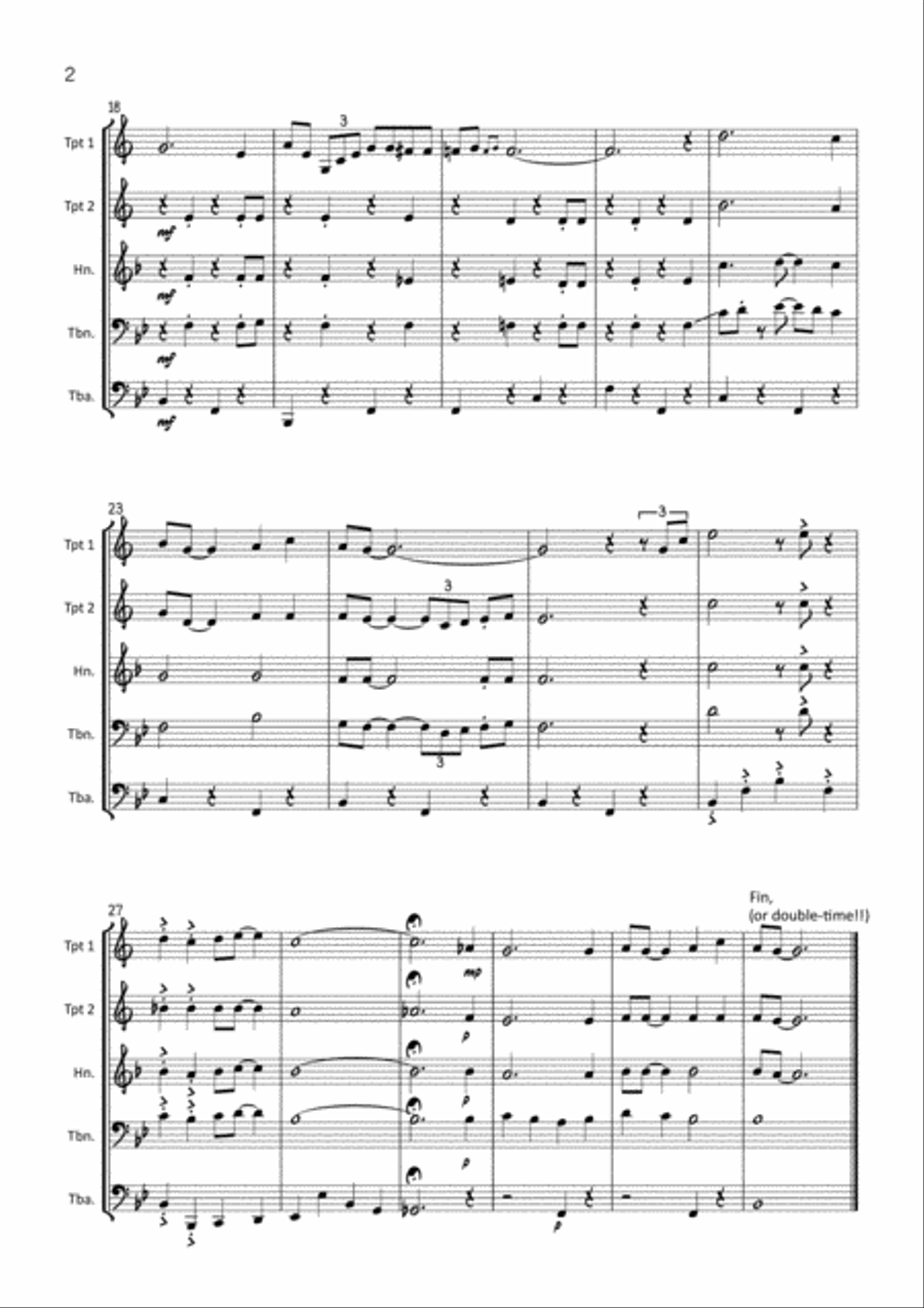 Just a Closer Walk with Thee Brass Ensemble scores gallery preview page 2