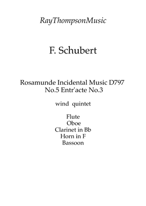 Book cover for Schubert: Rosamunde Incidental Music D797 No.5. Entr'acte No.3 - wind quintet