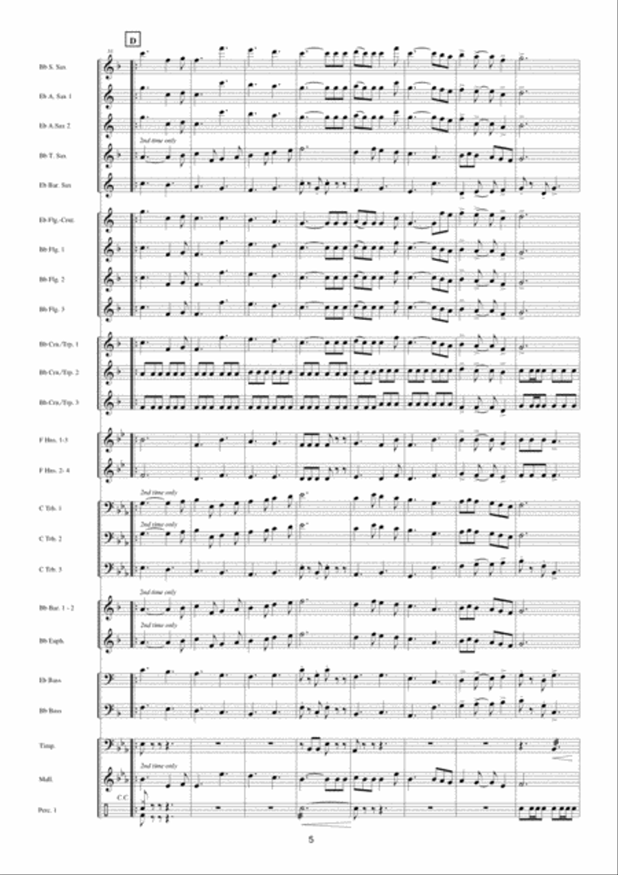 Police Academy Fanfare Band scores gallery preview page 6