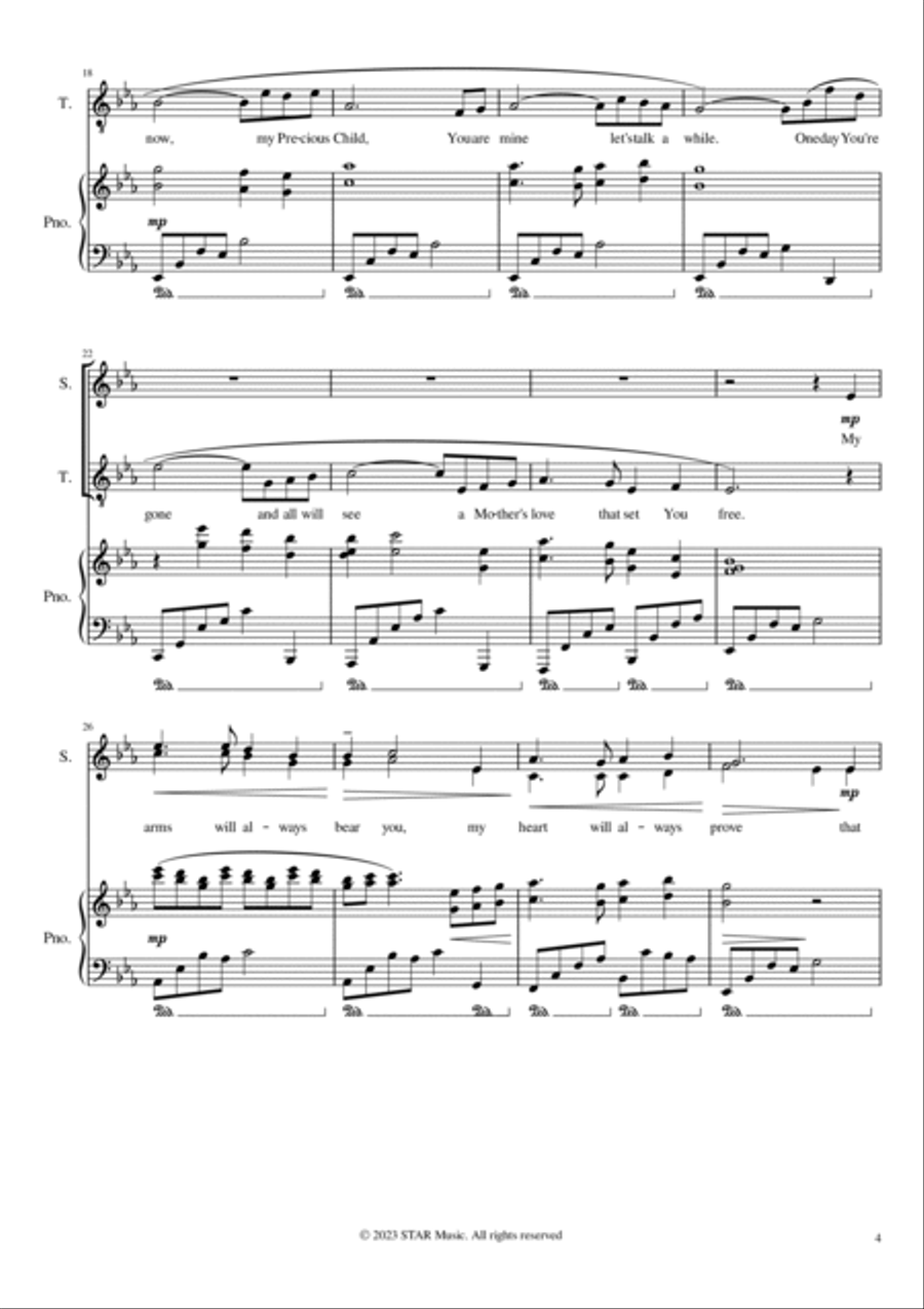 Mary's Song Mary's Song Divisi scores gallery preview page 4