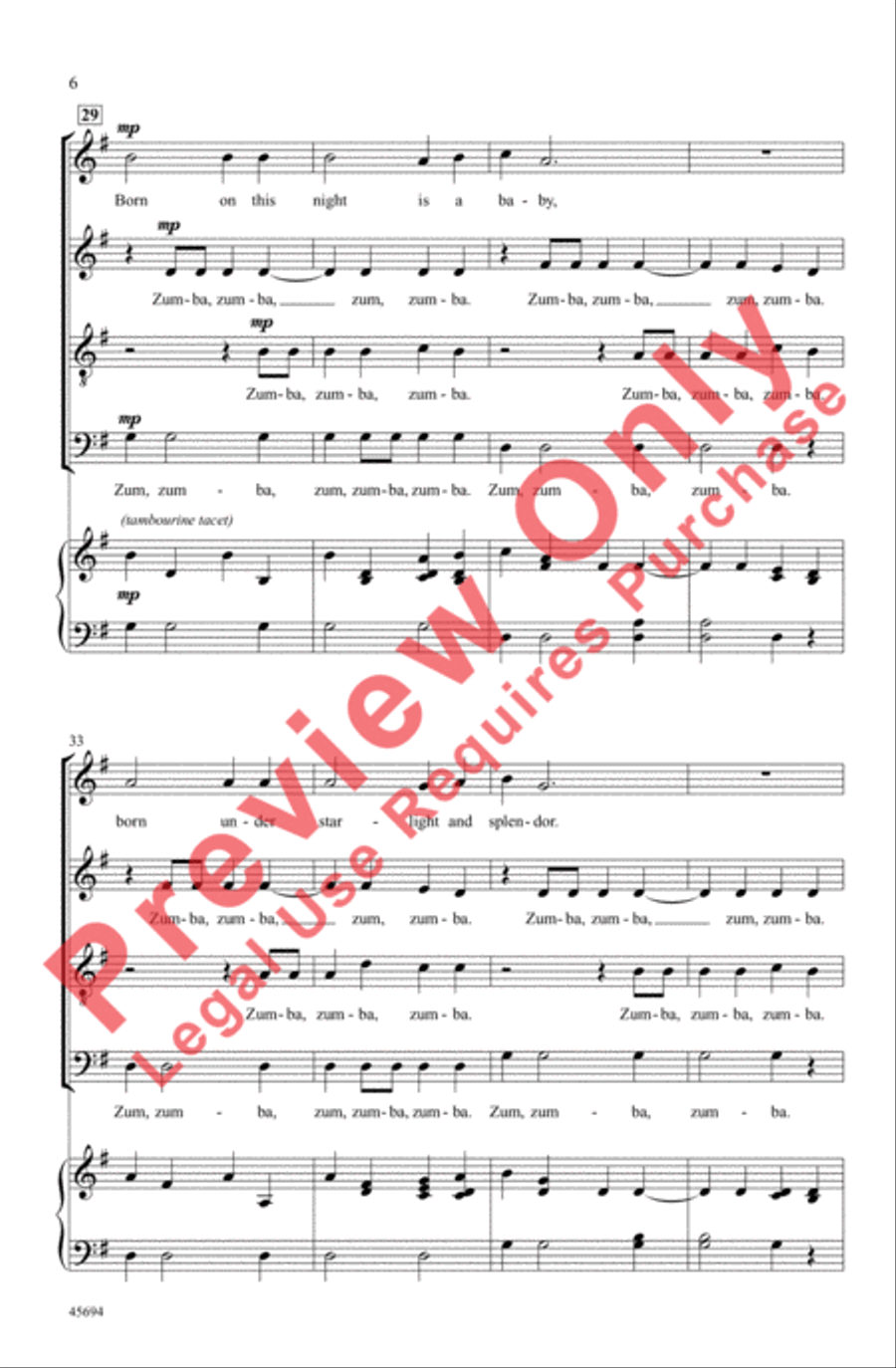 Zumba, Zumba 4-Part scores gallery preview page 6