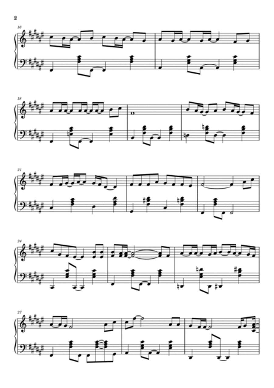 Love You Anymore Piano Solo scores gallery preview page 2