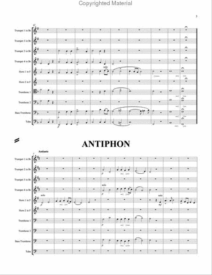 Ave Maria & Antiphon Ave Maria & Antiphon Brass Ensemble scores gallery preview page 3