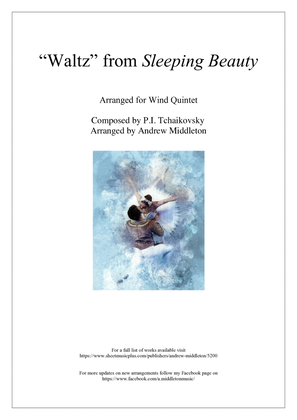 Book cover for Waltz from Sleeping Beauty arranged for Wind Quintet
