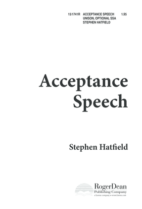 Acceptance Speech